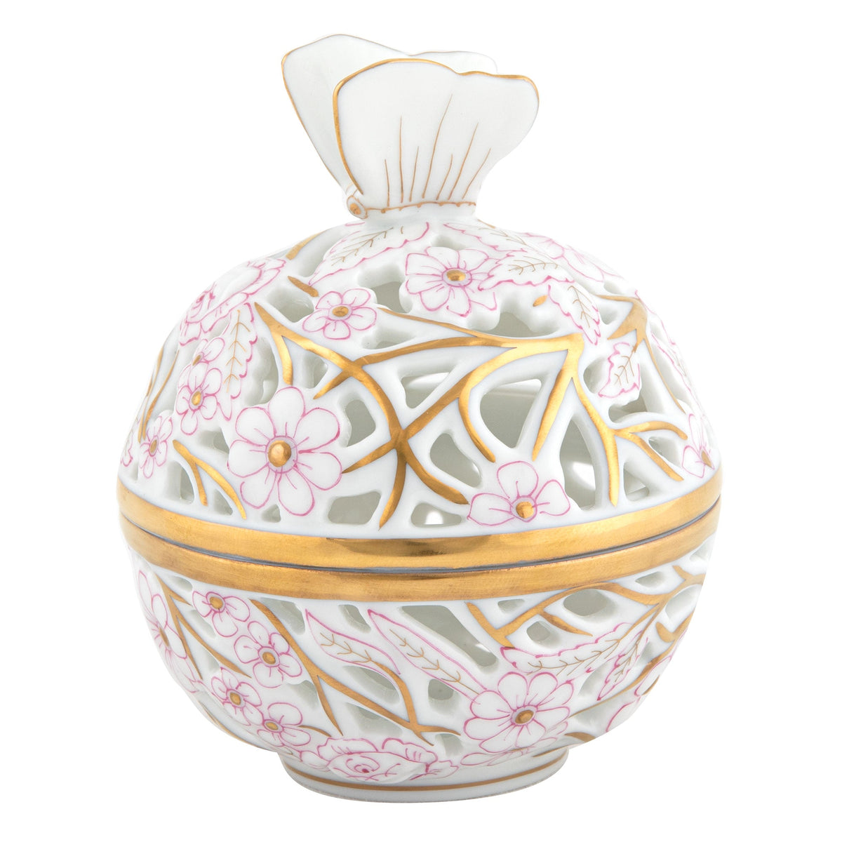 Openwork Ball with Butterfly — Pink