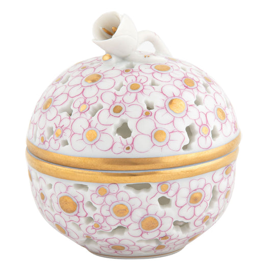 Openwork Ball with Bud in Pink