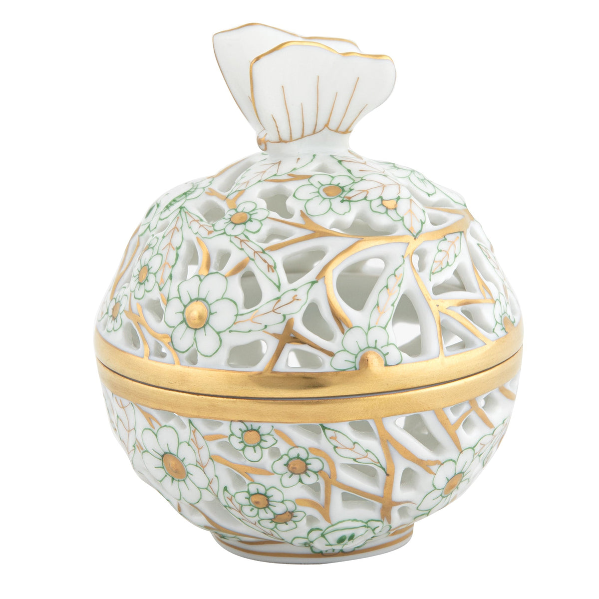 Openwork Ball with Butterfly — Green