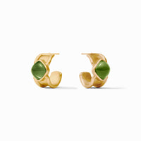Julie Vos Camilla Stone Hoop, Iridescent Palmetto Green