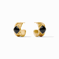 Julie Vos Camilla Stone Hoop, Obsidian Black