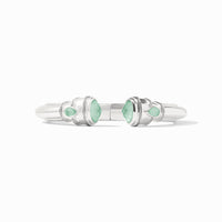 Julie Vos Sterling Cannes Demi Cuff, Iridescent Aquamarine Blue