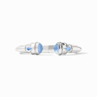 Julie Vos Sterling Cannes Demi Cuff, Iridescent Chalcedony Blue