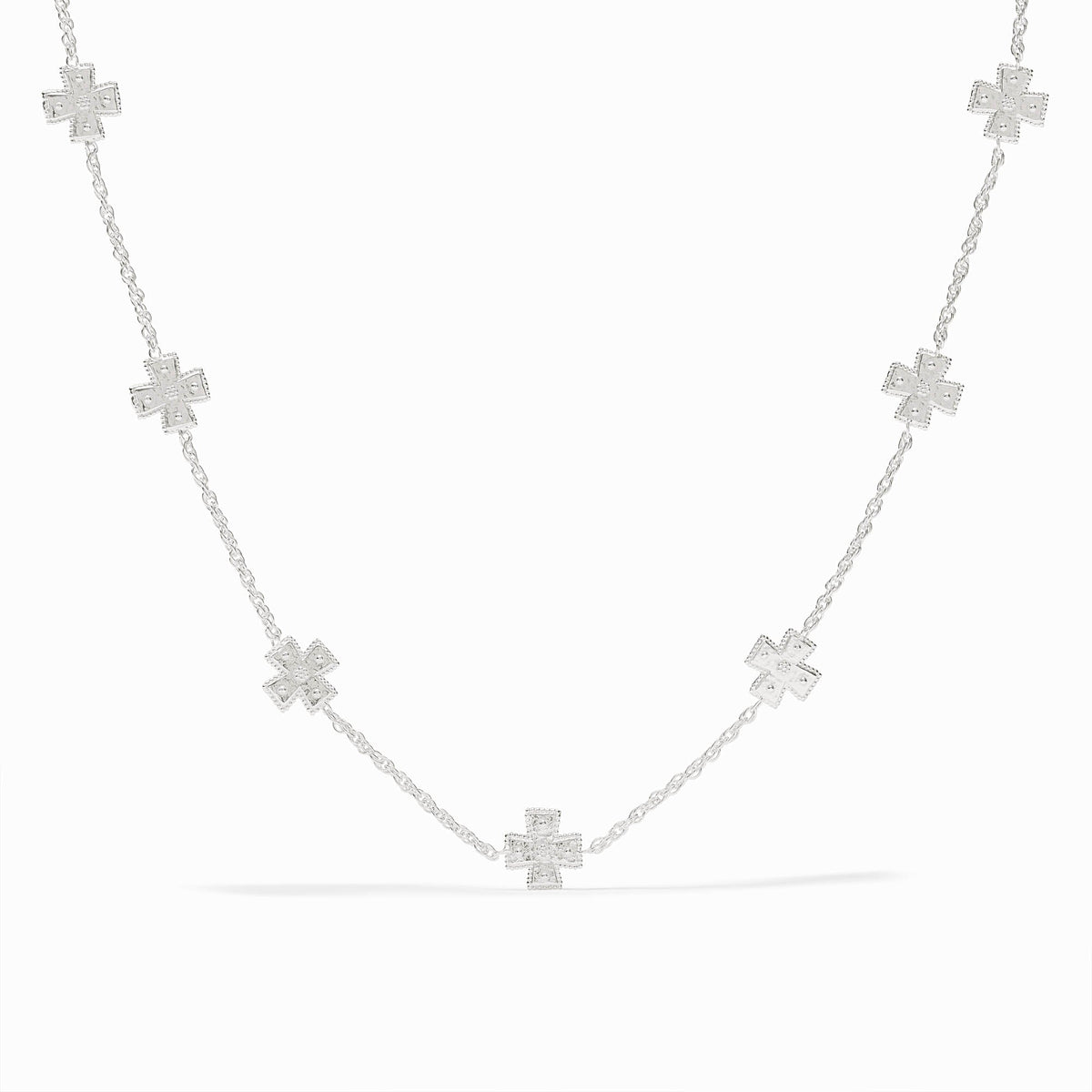 Julie Vos Sterling Malta Canterbury Delicate Station Necklace