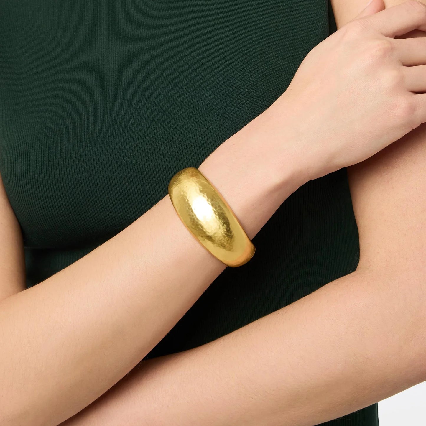 Gold Catalina Statement Hinge Bangle