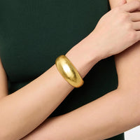 Gold Catalina Statement Hinge Bangle