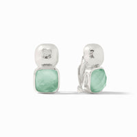 Julie Vos Sterling Catalina Clip, Iridescent Aquamarine Blue