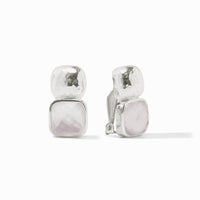 Julie Vos Sterling Catalina Clip, Iridescent Clear Crystal