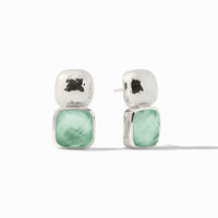 Julie Vos Sterling Catalina Earring, Iridescent Aquamarine Blue
