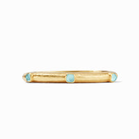 Julie Vos Catalina Stone Hinge Bangle, Iridescent Bahamian Blue