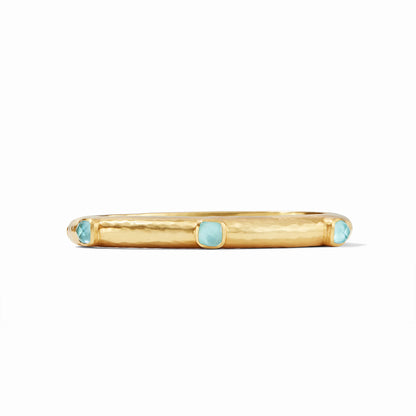 Gold Catalina Hinge Stone Bangle