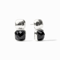 Julie Vos Sterling Catalina Earring, Obsidian Black