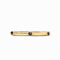Julie Vos Catalina Stone Hinge Bangle, Obsidian Black