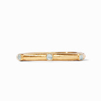 Julie Vos Catalina Stone Hinge Bangle, Iridescent Aquamarine Blue