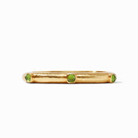 Julie Vos Catalina Stone Hinge Bangle, Iridescent Palmetto Green