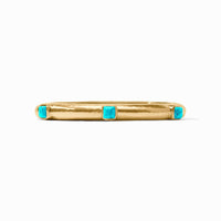 Julie Vos Catalina Stone Hinge Bangle, Turquoise Blue