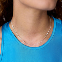Julie Vos Sterling Celeste Delicate Station Necklace