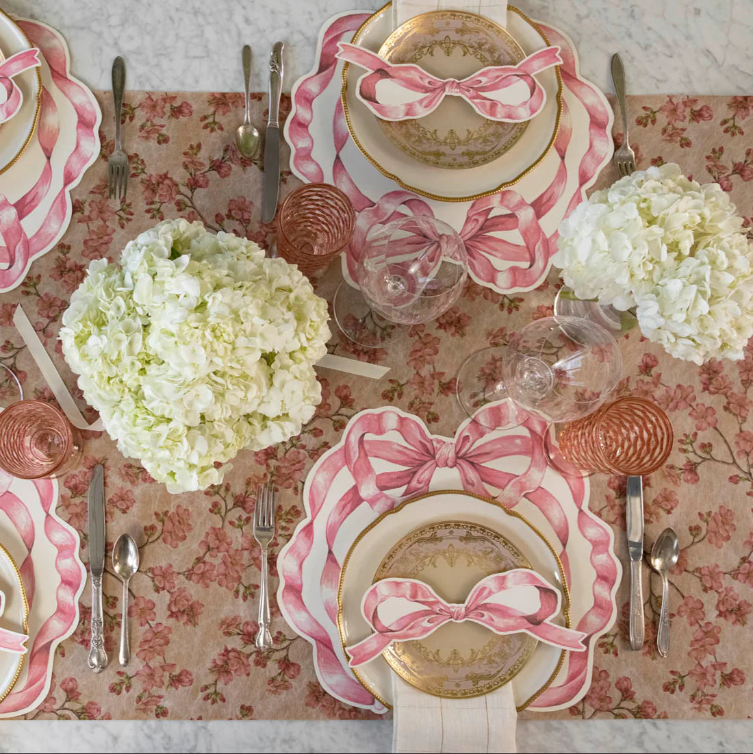Die-Cut Pink Bow Placemat