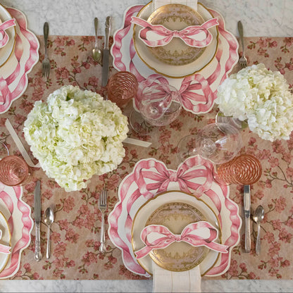 Die-Cut Pink Bow Placemat