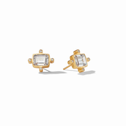 Clara Iridescent Clear Crystal Stud