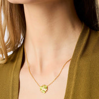 Julie Vos Cobblestone Delicate Necklace, Green Cat's Eye