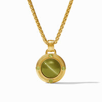 Julie Vos Cobblestone Demi Necklace, Green Cat's Eye