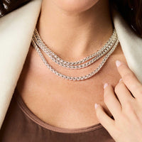 Julie Vos Sterling Cobblestone Link Necklace