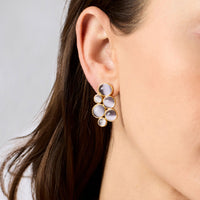 Julie Vos Cobblestone Statement Earring, Blue Cat's Eye