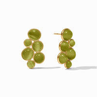 Julie Vos Cobblestone Statement Earring, Green Cat's Eye