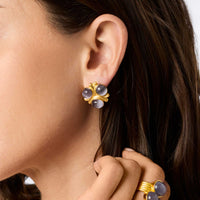 Julie Vos Cobblestone Statement Stud, Blue Cat's Eye