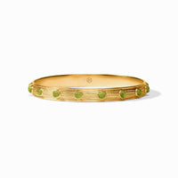 Julie Vos Cobblestone Stone Bangle, Green Cat's Eye