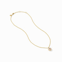 Julie Vos Colette Circle Delicate Necklace, Champagne
