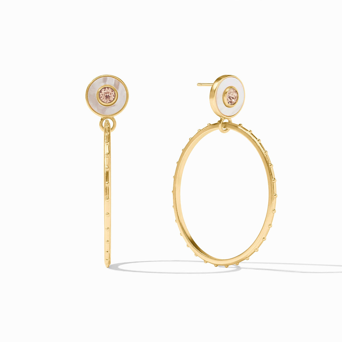 Julie Vos Colette Circle Earring, Champagne