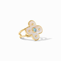 Julie Vos Colette Ring, Chalcedony Blue