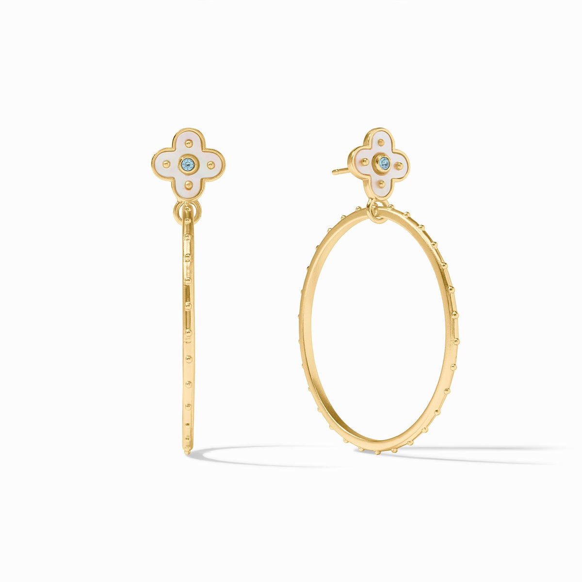 Julie Vos Colette Statement Earring, Chalcedony Blue