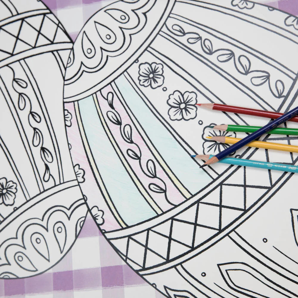 Die-Cut Coloring Easter Egg Placemat
