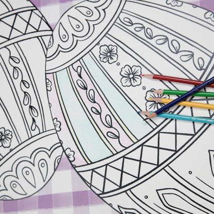Die-Cut Coloring Easter Egg Placemat