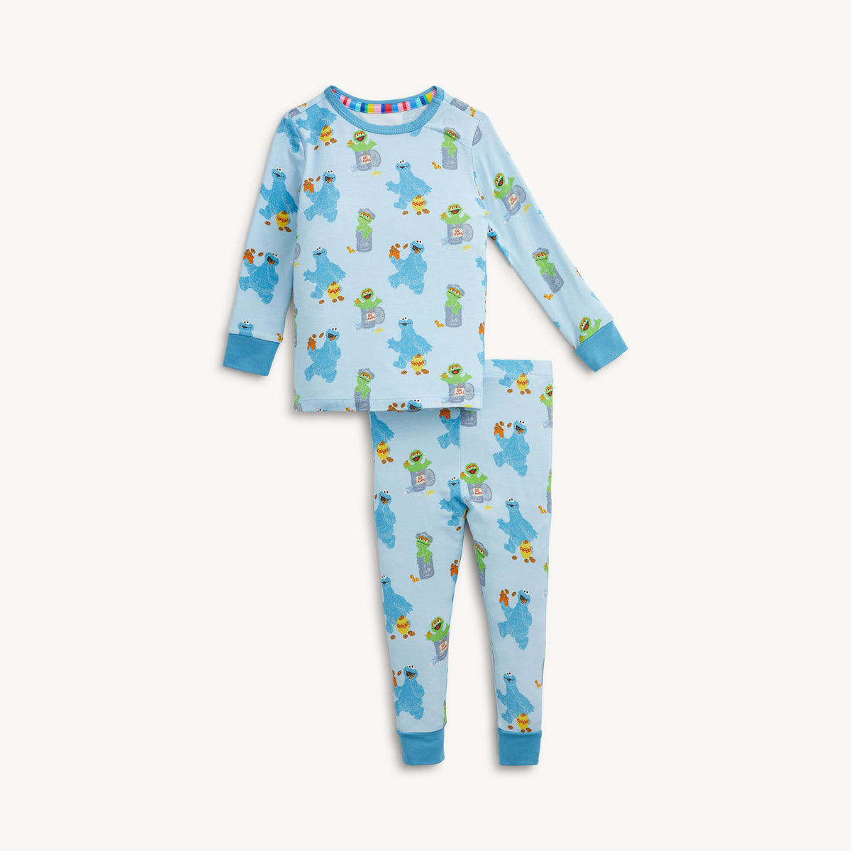 Cookie Monster Modal L/s Lng Pant Pj Set