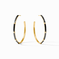 Crescent Stone Hoop