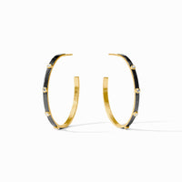 Crescent Stone Hoop