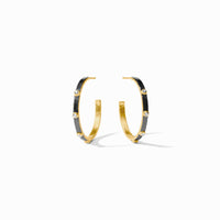 Crescent Stone Hoop