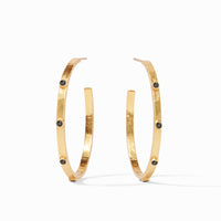 Crescent Stone Hoop