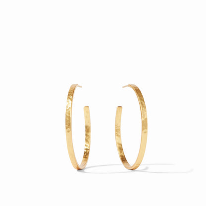 Gold Crescent Hoop Earring