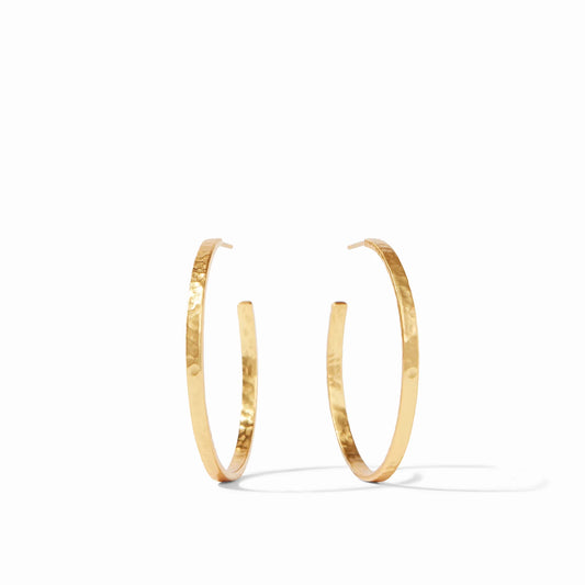 Gold Crescent Hoop Earring