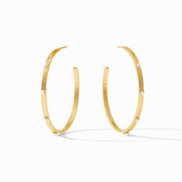 Crescent Stone Hoop