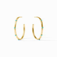 Crescent Stone Hoop