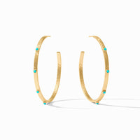 Crescent Stone Hoop