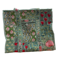Zip Top Patchwork Tote