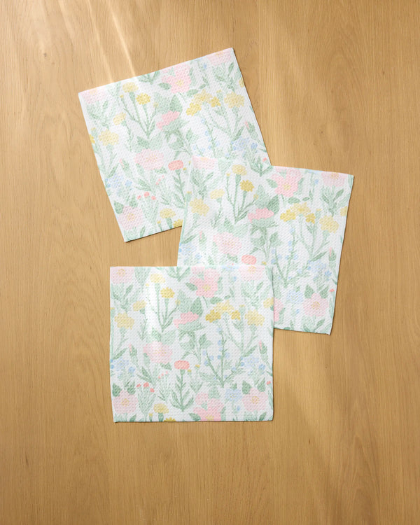 Wildflowers in Bloom Dishcloth Set