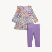 Magnetic Me Arabella Modal Ruffle L/s Dress W/ Legging, 9-12m